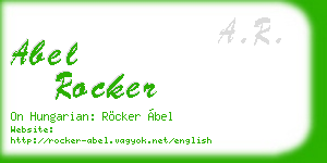 abel rocker business card